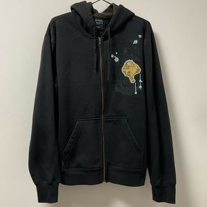 🛹🏄‍♂️Quicksilver Zippered Hooded Drawstring Fleece Lined Sweat Jacket!